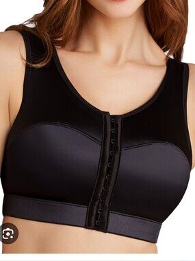 ENELL High Impact Bra Sport Wire Free Sz3 Satin Black Maximum Compression